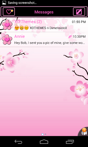 GO SMS Theme Cherry Blossom