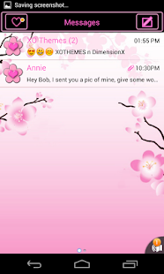 GO SMS Theme Cherry Blossom