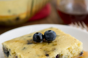 Banana Blueberry Baked Pancake