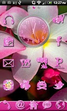 Go Launcher Pink Flowers theme