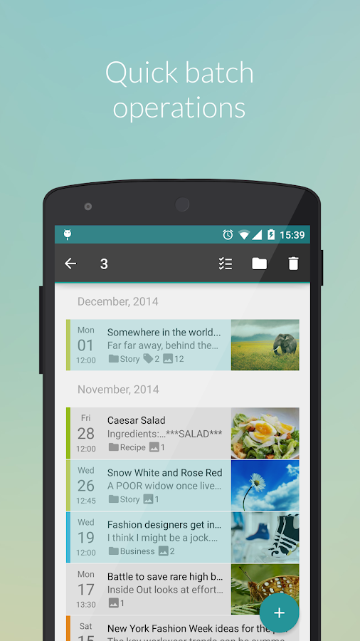 تعرف على أفضل تطبيقات موجودة على"google play" تمكنك من تسجيل الملاحظات على أندرويد Diaro - diary, journal, notes – Capture d'écran