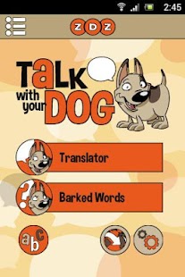 Talk with your Dog –Translator Screen 2