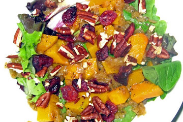 Maple Roasted Butternut Squash Salad with Apple Dressing