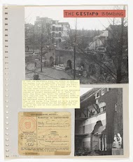 gebombardeerd hoofdkwartier van de Gestapo