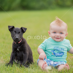 puppy with his favorite human! by Marissa Frederick - Animals - Dogs Puppies