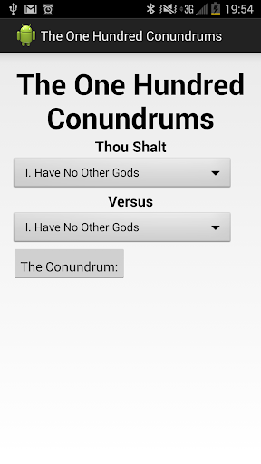 The One Hundred Conundrums