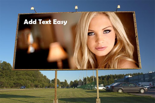 Billboard Frames text on photo