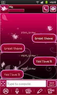 Free Download Fairy Pink Go Sms Theme APK