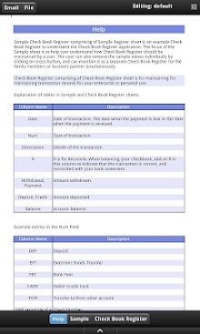 Check Book Register