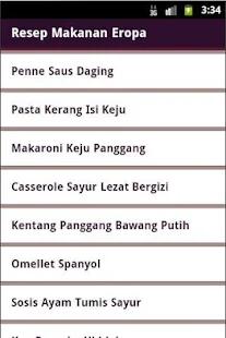 Resep Masakan Eropa