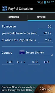 PayPal Calculator - screenshot thumbnail