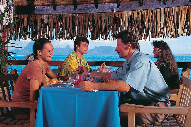 You'll find romance in the air while dining at the InterContinental Resort on Tahiti.