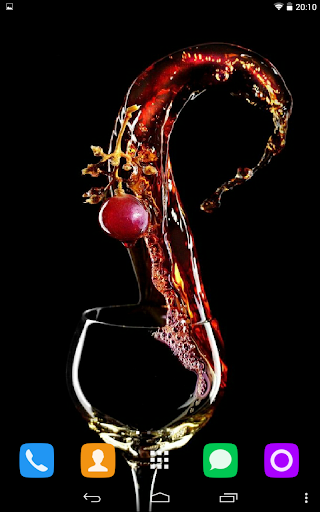 Glass of wine Live Wallpaper