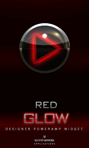 Poweramp Widget Red Glow