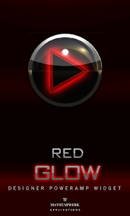 Poweramp Widget Red Glow Screenshots 0
