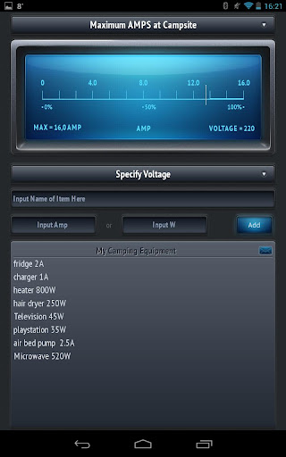 Camping Calculator