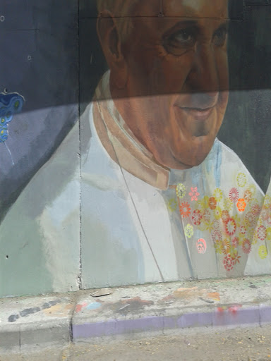 Mural Papa Francisco Morales