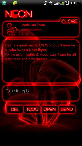 Red Neon GO Popup theme