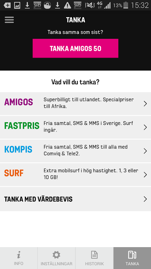 Comviq - screenshot