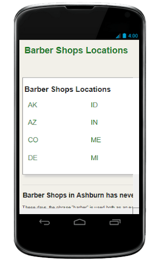 the Barber Shop Locator