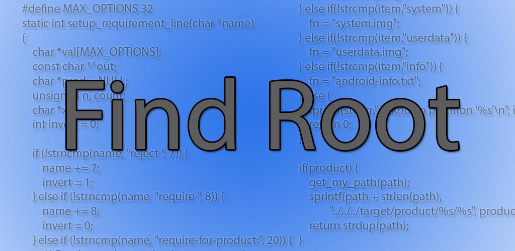 Find root. Find root maxima.