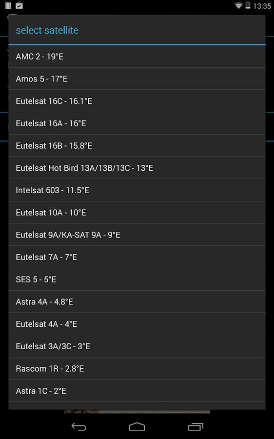 SatFinder AndroidApps auf Google Play