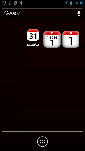 CZ holidays calendar widget