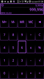 Free SCalc Neon Purple theme APK