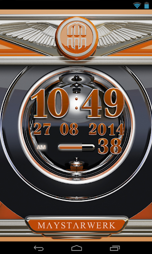 【免費個人化App】Digi Clock Widget Orange Star-APP點子