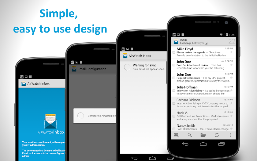 AirWatch Inbox Screen 3