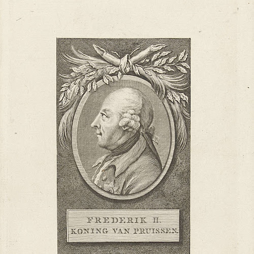 Portret van Frederik II de Grote, koning van Pruisen