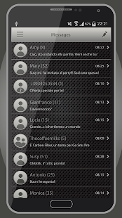 Carbon Fiber GO SMS THEME