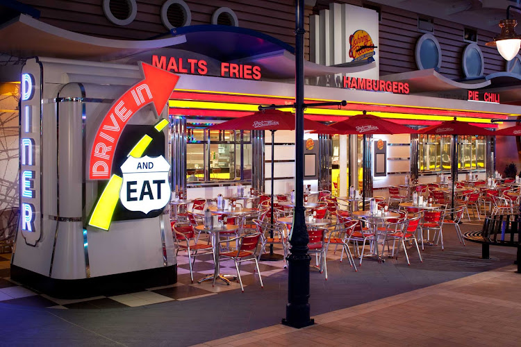 Hankering for a burger and fries? Johnny Rockets aboard Allure of the Seas will hit the spot. 