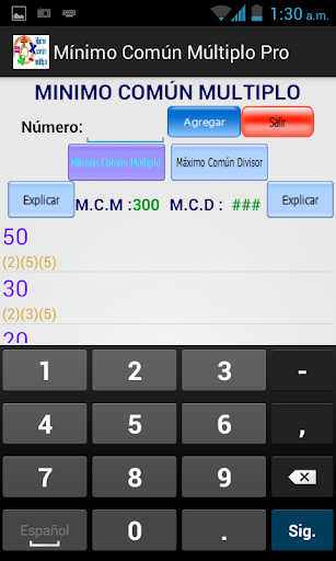 【免費教育App】MINIMO COMUN MULITIPLO Y M.C.D-APP點子