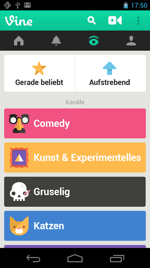 Vine AndroidApps auf Google Play