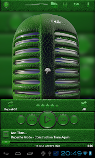 Lastest Poweramp skin green lizard APK for PC