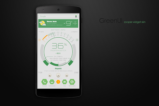 GreenUI Zooper Widget Skin