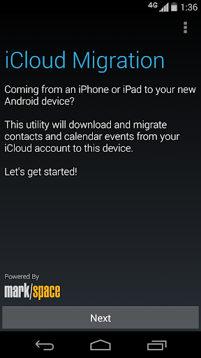 Mark Space Migrate - iCloud