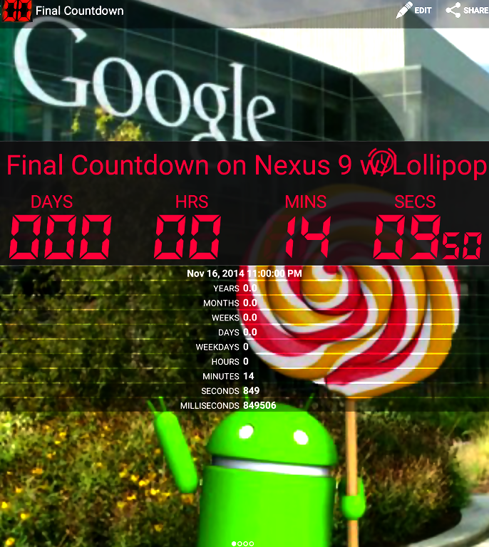 Final Countdown Day Timer - screenshot