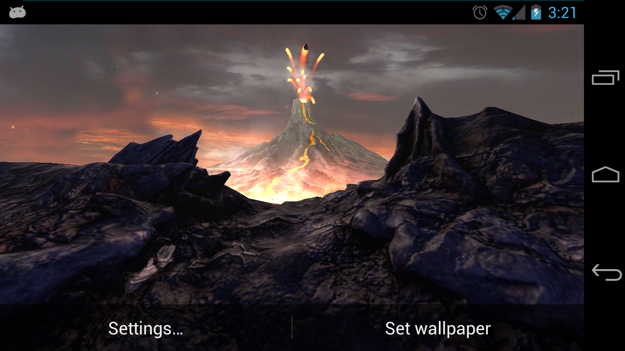  Android   Volcano 3D Live Wallpaper, per smartphone bollenti!!