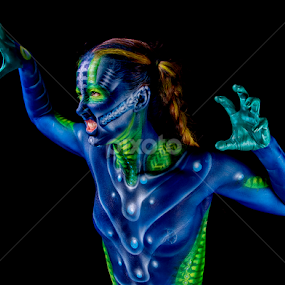 Angry Alien by Jim Merchant - People Body Art/Tattoos
