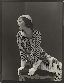 Nathalie Paley Wearing a Dress Designed by Lucien Lelong