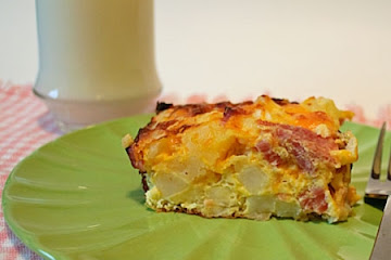 Sausage (or Ham) and Potato Bake