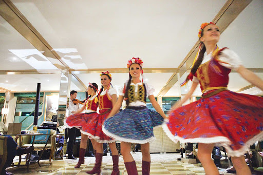 Guests will be entertained throughout their cruise aboard Uniworld's River Countess, often with local performers.