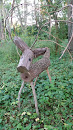 Wooden Deer Statue