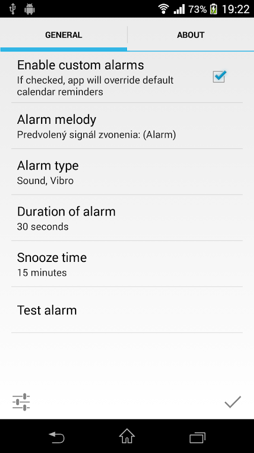 Android application Event Reminder KEY screenshort