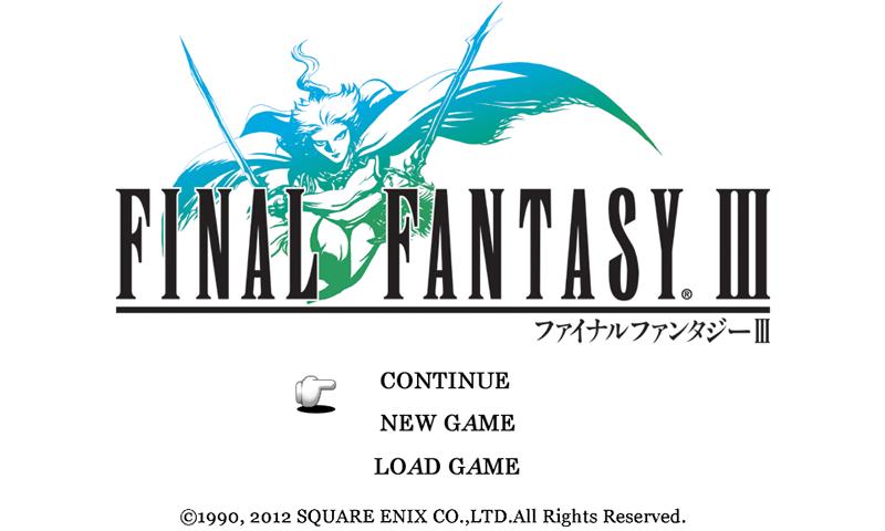 Android application FINAL FANTASY III (3D REMAKE) screenshort