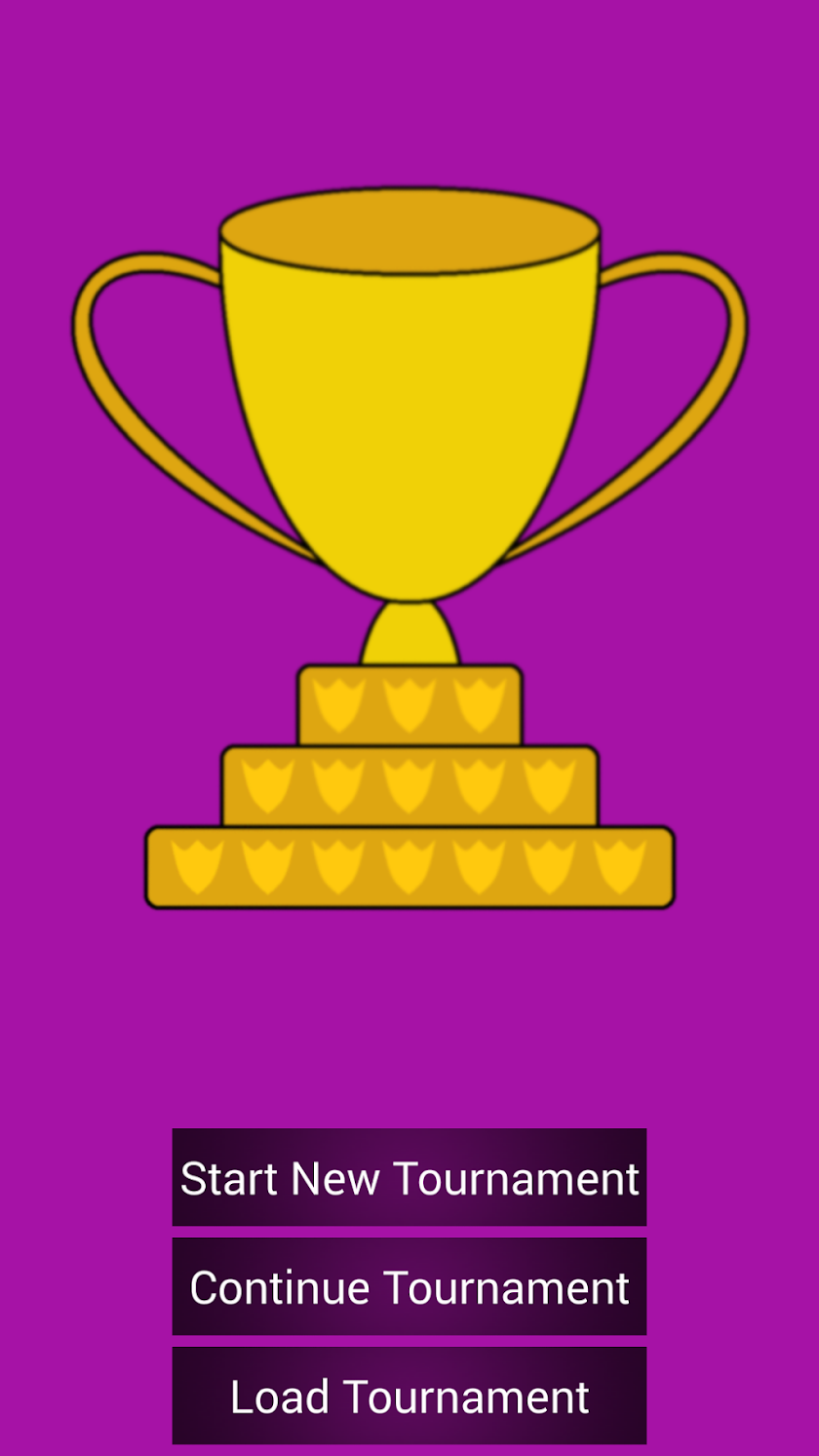 Ultimate Tournament Creator Screen 1