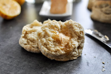 Beer Biscuits with Sriracha Meyer Lemon Butter