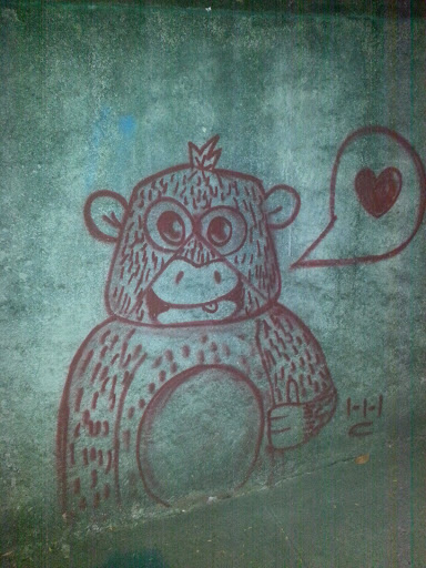 Arte No Muro - Macaco Apaixonado
